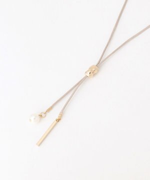  パール付きコードネックレス