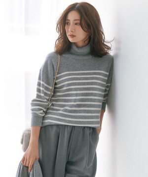  ピュアカシミヤ タートルネック  ニット