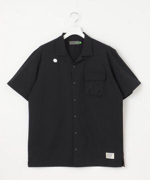  【高通気 / 軽撥水 / 軽量のDotAir 使用】【MEN】開襟シャツ