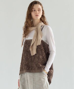  【先行予約】リボンエンブロイダリー キャミソール