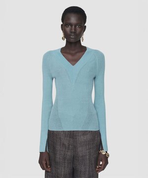  シアークレープ　ロングスリーブニット