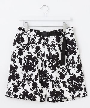  【MEN】【洗える】アニマルプリント ベルト ショートパンツ