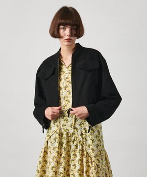 【洗える】コットンカモッシオ　ショートブルゾン