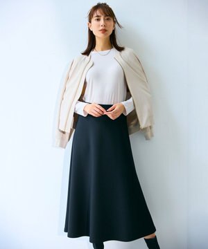 【新色登場】BEAUTY FORM JERSEY セミフレアスカート