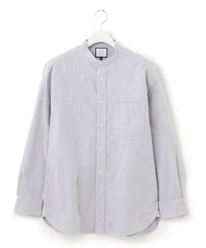 【UNISEX】起毛オックスフォードシャツ/バンドカラー