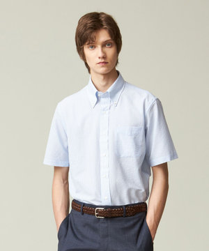  【新素材 / 高通気性 / 軽量 / イージーケア / 撥水】【BEAT HEAT SYSTEM】半袖シャツ / B.D.