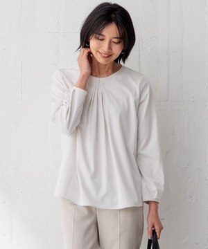  【洗える】スムースリー プルオーバー カットソー