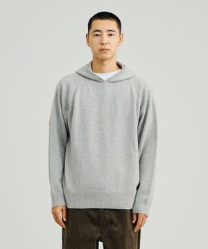  【UNISEX】ウールカシミヤ フーディニット