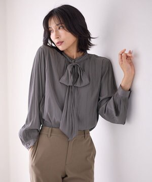  【洗濯機可】２ＷＡＹボウタイブラウス