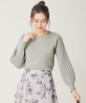  【洗える】冬のシャルマン パフスリーブ ニット