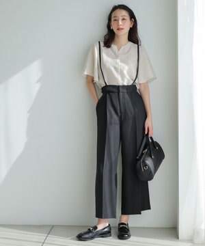  【2WAY】サスペンダー付き ワイドパンツ