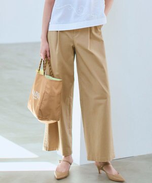  【見上愛さん着用/Oggi掲載】ストレッチギャバ チノ ワイド パンツ