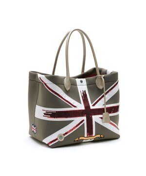  【A4収納可】【魔法のように軽い】マジックライト/ユニオンジャックキューブトート34cm