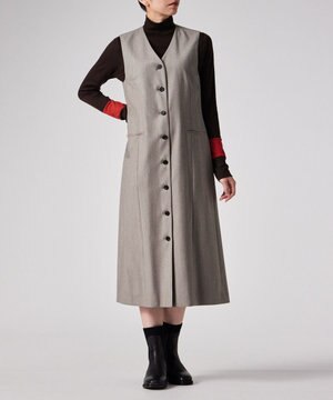  カシミアブレンド フランネル ジャンパースカート