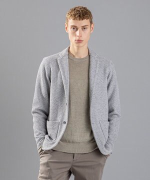  ストロータックステッチ　ニットジャケット