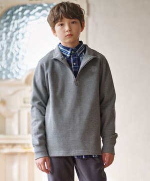  【140-170cm】FRONT JIP ハーフジップトレーナー