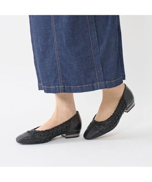  <Riz raffinee>メッシュフラットパンプス