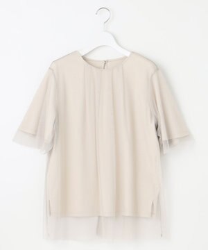 【洗える】シアーチュールプルオーバー カットソー