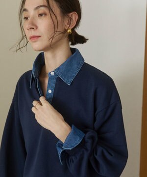  【ANGIE VINTAGE】デニム襟スウェット
