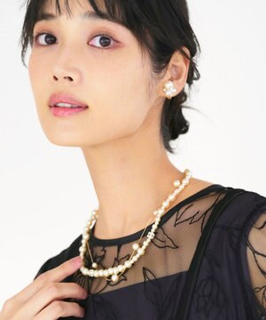  ロンデルパール調ステーション ネックレス