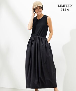  【WEB限定・洗える】 リブコンビタイプライター ワンピース