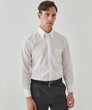  春夏向け【形態安定】SUMMERPREMIUMPLEATS_ボタンダウンカラー 長袖ドレスシャツ(25年春夏モデル)