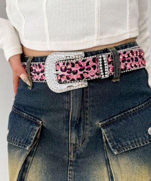  Lビジューラメシャギーベルト