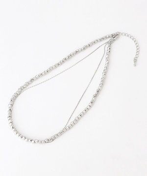  ２連メタルチェーンネックレス