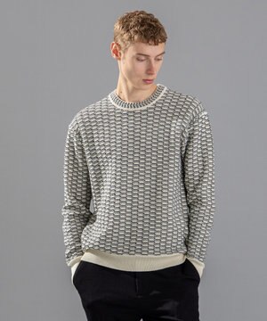  ツイーリーコットン　ミドルゲージニット　