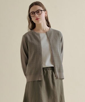 Lace Jacquard ニット ブルゾン