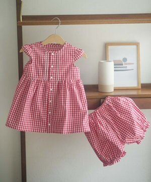  【80-100㎝】ギンガム セットアップ