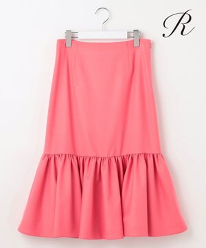  【R(アール)】カラーウールツイル ティアードスカート