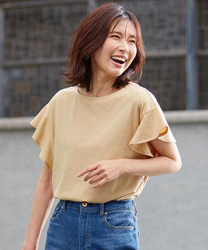 【UVケア・接触冷感】フレアTブラウス Tシャツ