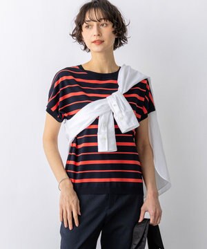  【先行予約/見上愛さん着用】レーヨンポリエステルストレッチ プルオーバー ニット