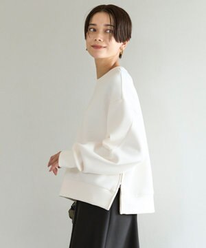  【WEB限定】BEAUTY FORM JERSEY サイドZIP クロップドプルオーバー