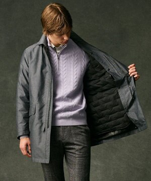  【外せるダウンライナー/軽量】2WAYインターレース ダウンコート