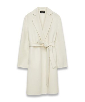  【FOUNDATIONS】ダブルフェイスカシミヤ　ラップコート