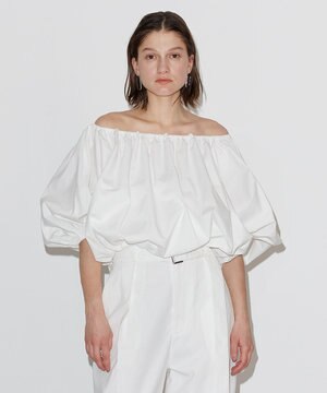  【Nave　洗える】リリー 　バルーンスリーブブラウス