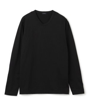  スビンソフトジャージー　Vネックカットソー
