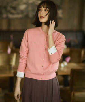  プレミアムビオコットン ポケット カーディガン