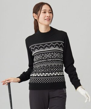  【WOMEN】【ウォッシャブル】フェアアイル柄ニット
