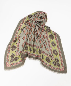  【インド製】スモールクレストパターンショール