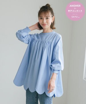 【ANSWER for 神戸エレガンス】スカラップヘムチュニックブラウス