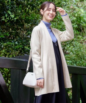  【新色追加・洗える】ミラノリブミドル丈カーディガン