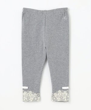  【80-100㎝】１０分丈フラワープリント レギンス