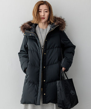  【撥水加工】TWツイル ロングダウンコート