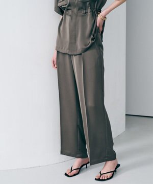  ライトダブルサテン ワイドパンツ