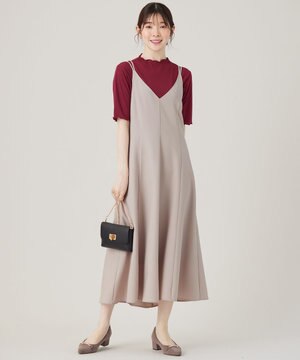  【洗える】フレアキャミソール ワンピース