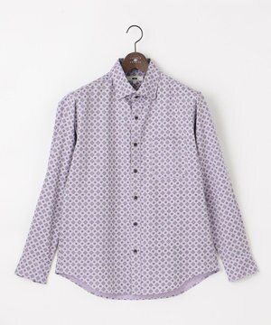  【キングサイズ・柔らか】ファインパターンプリント シャツ