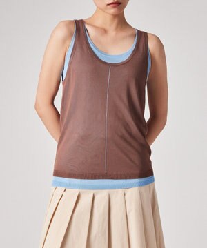  レイヤード シアータンクトップ